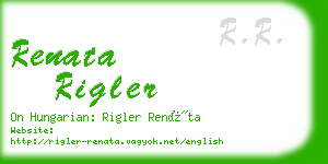 renata rigler business card